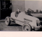 Kirchhoff in 4 cylinder Gulf car; photo provided by Joseph Auch.